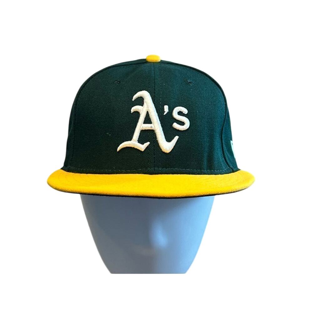 New Era Oakland Athletics A's Official On Field Snapback Baseball‎ Cap Hat 6 7/8